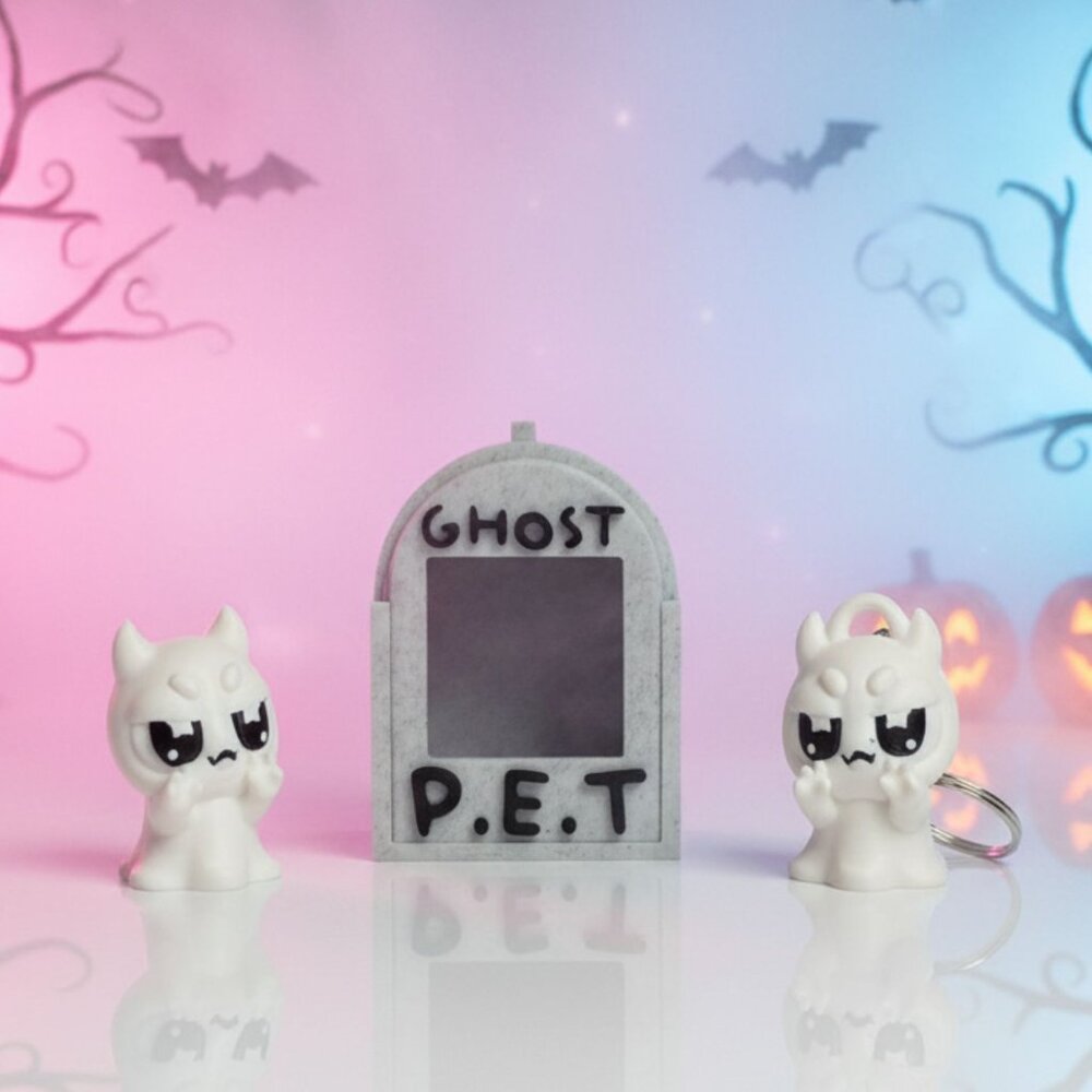 Spooky Ghost Baby Purse Charm Kawaii Backpack Keychain Bag Trinket ADHD Trinket